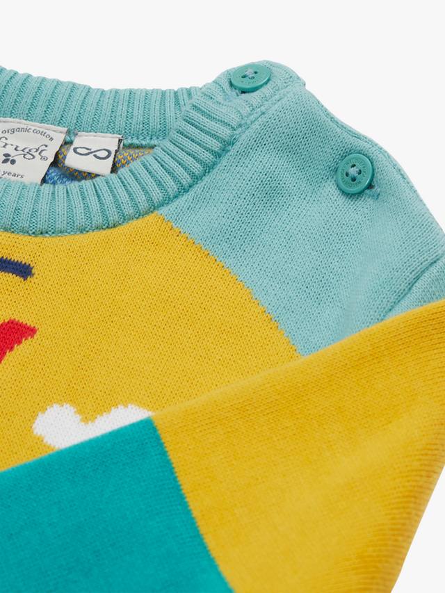 Детский свитер Elwood вязаный Frugi, Green/Multi — фото 4
