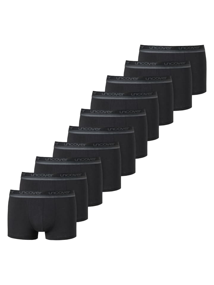 

UNCOVER BY SCHIESSER Комплект из 10 боксерских трусов черного цвета