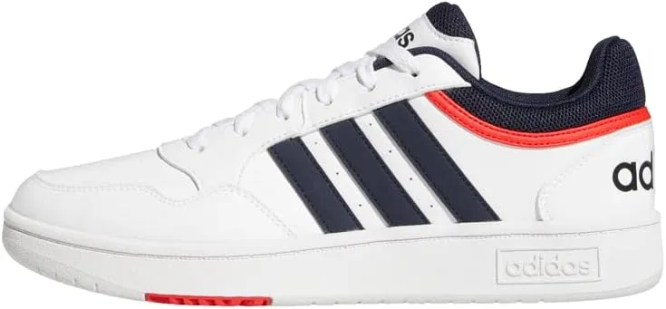 Мужские кроссовки Adidas Hoops 3.0 Low Classic Vintage, Ftwr White Legend Ink Vivid Red