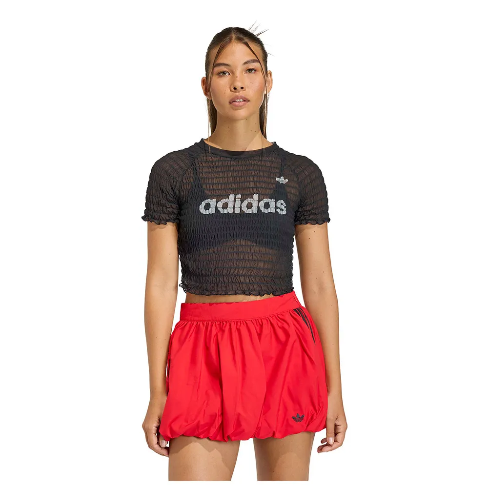 

Футболка с коротким рукавом adidas Originals Smocked Cali, черный