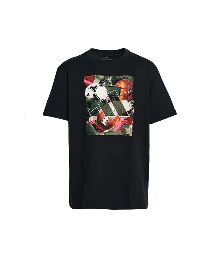 Футболка Multi Sport Collage Adidas Kids, Black/Multicolor