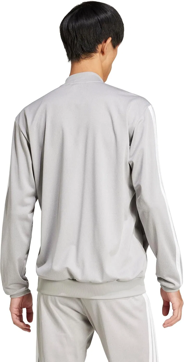 Трек-куртка мужская adidas, цвет Grey Heather — фото 3