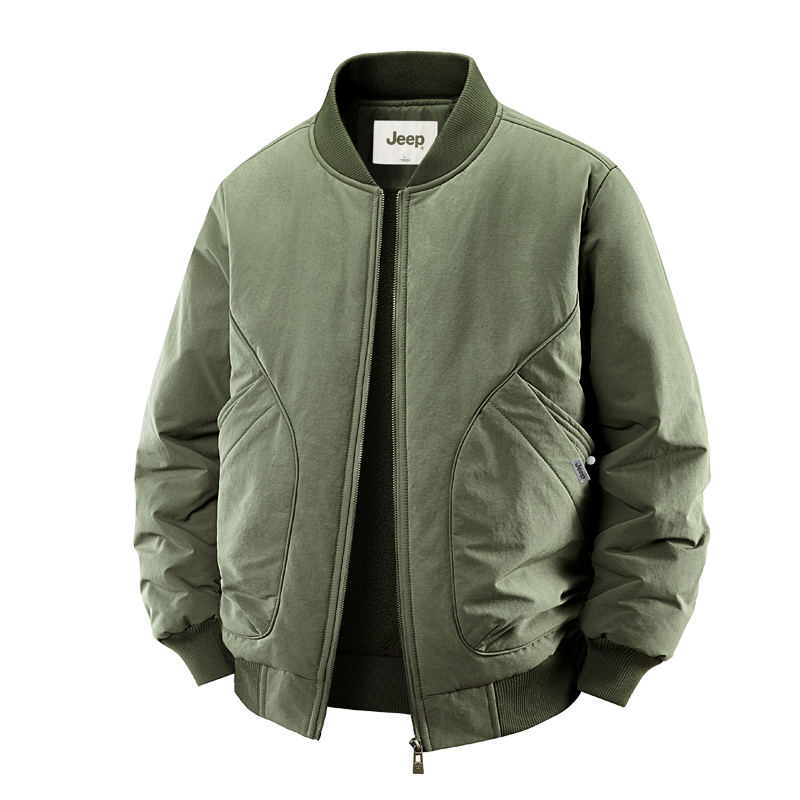 

Пуховик Unisex Baseball Collar Moderate Cargo Jeep, army зеленый