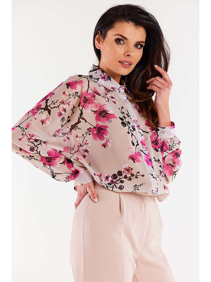 

Блуза Awama Hemd, цвет Beige/Pink