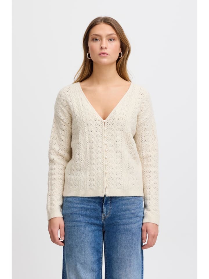 

Кардиган ICHI Strickjacke, белый