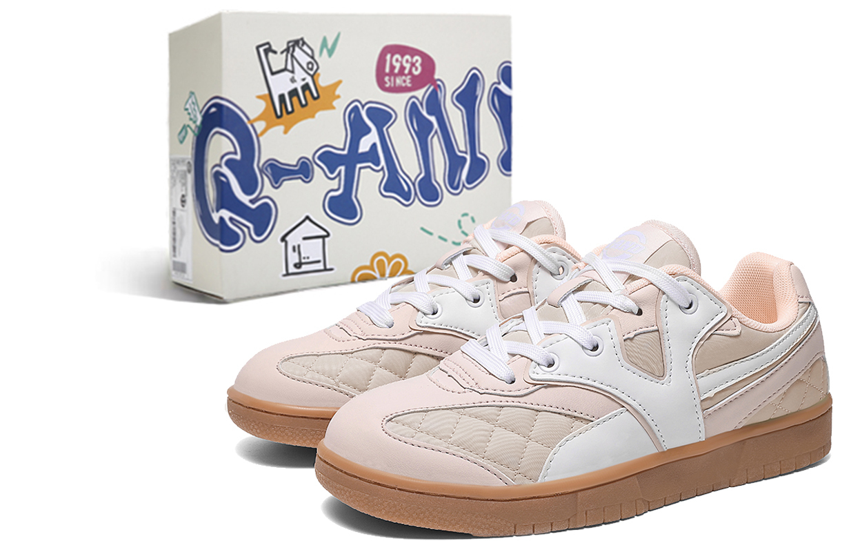 

Кроссовки для скейтбординга Unisex низкие с противоскользящими амортизаторами и устойчивостью к истиранию Q-AND, розовый