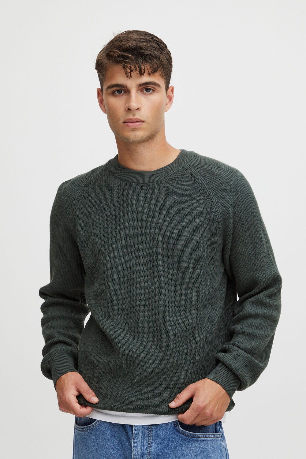 

Пуловер CASUAL FRIDAY Strick Kristian 0045 crew neck raglan knit 20504503, серый