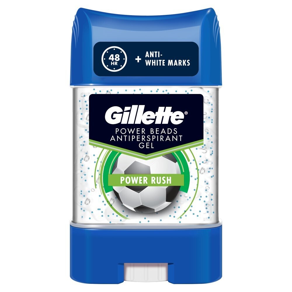 

Gillette, Power Beads, гель-антиперспирант Power Rush для мужчин, 75 мл