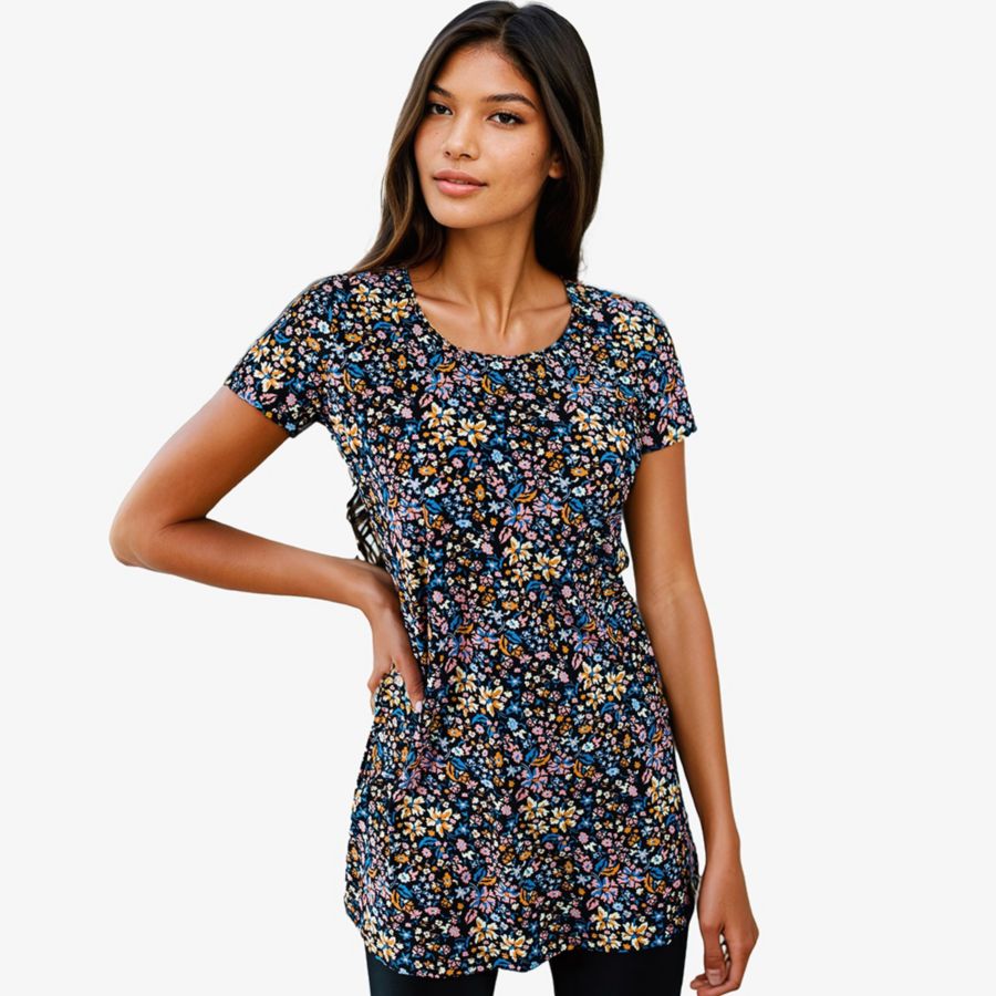 

Купальный костюм Anna, туника и плавки/бюстгальтер Calypsa, Evening blossoms