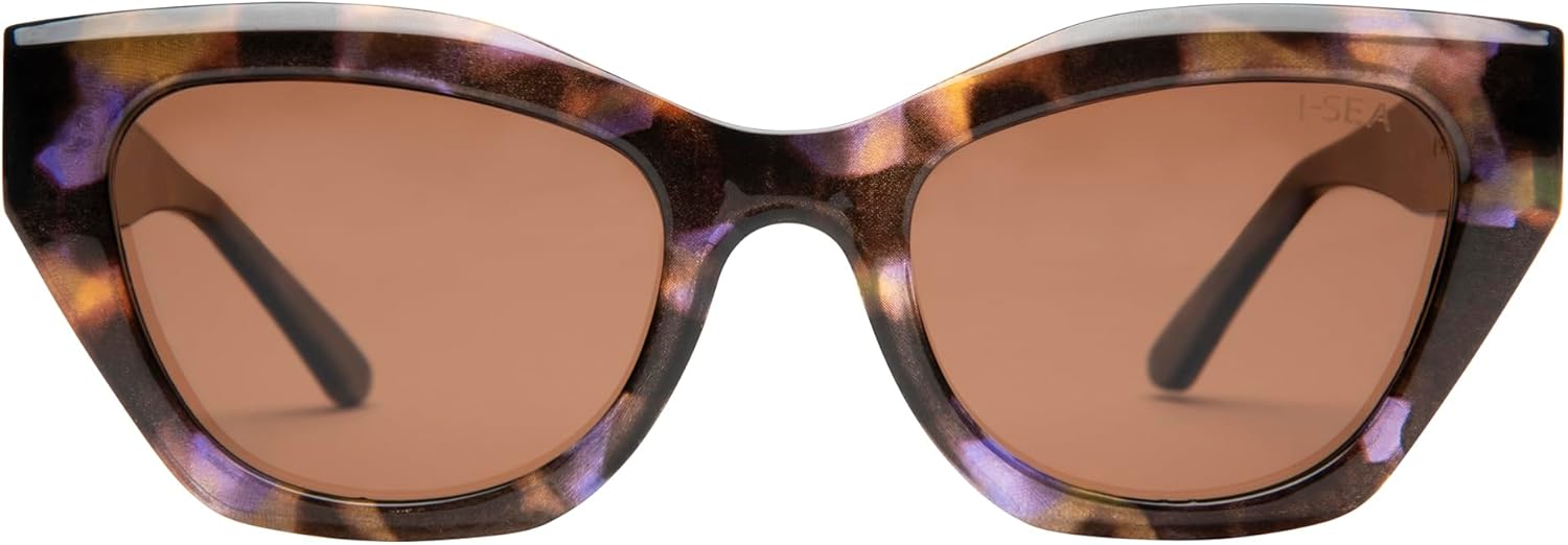 

Солнцезащитные очки I-SEA AVERY, «кошачий глаз», цвета: синий черепаховый/коричневый, изумрудный/зеленый, черный/дымчатый, 100% защита от УФ-излучения, поляризованные, Blue Tort / Brown Polarized Lens