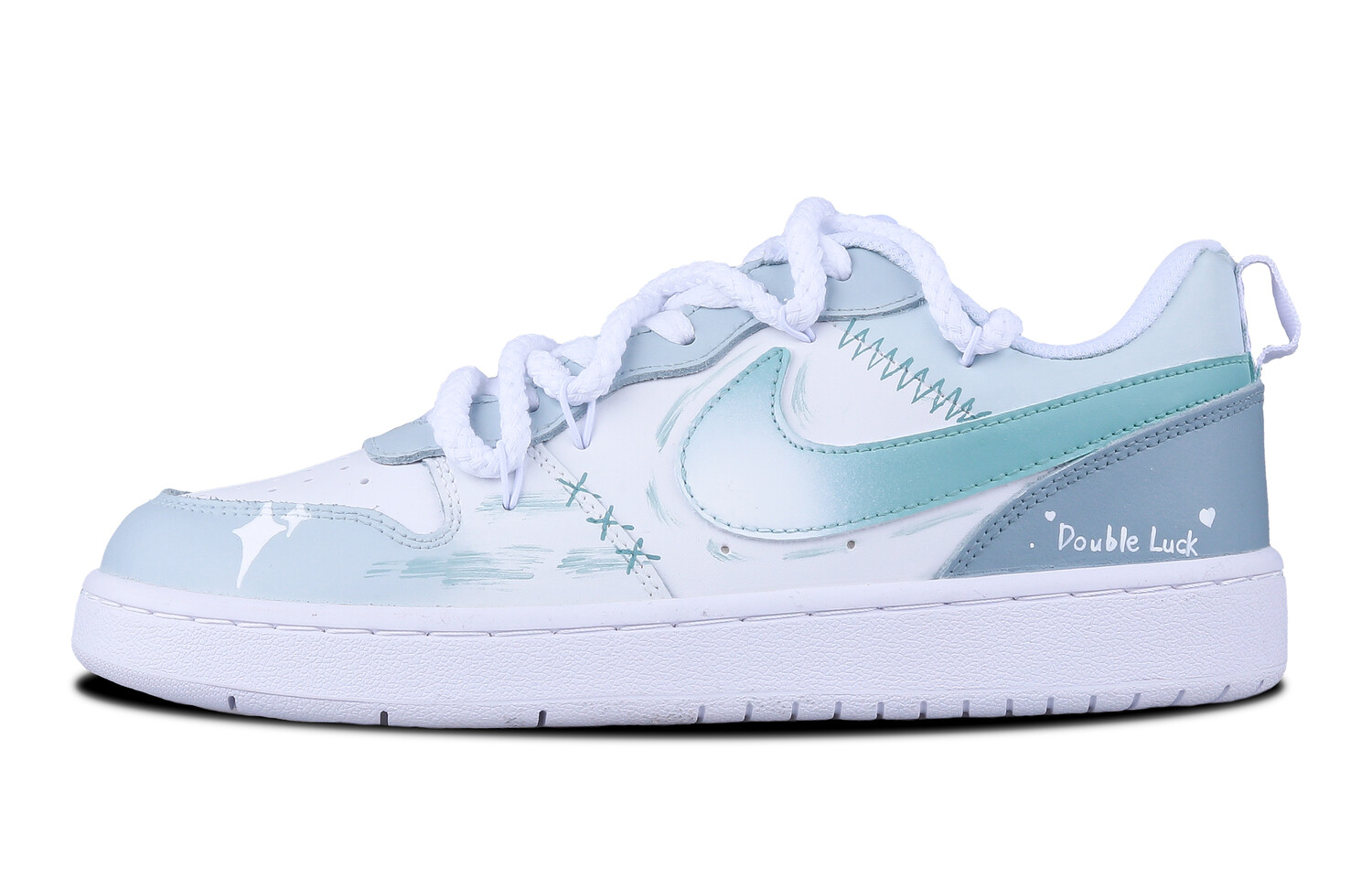 

Кроссовки для скейтбординга Court Borough женские, низкие, цвет белый/серый/голубой Nike