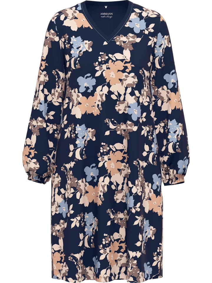 

Ночная рубашка из одинарного джерси темно-синего цвета Ammann