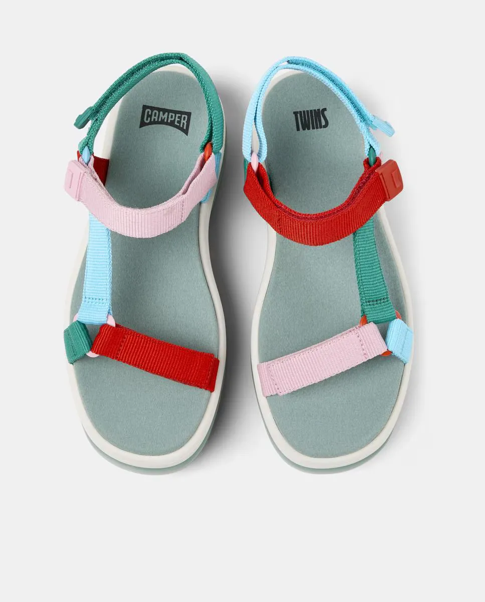 Женские босоножки на платформе Pelotas Flota Up Twins Camper, красный — фото 3