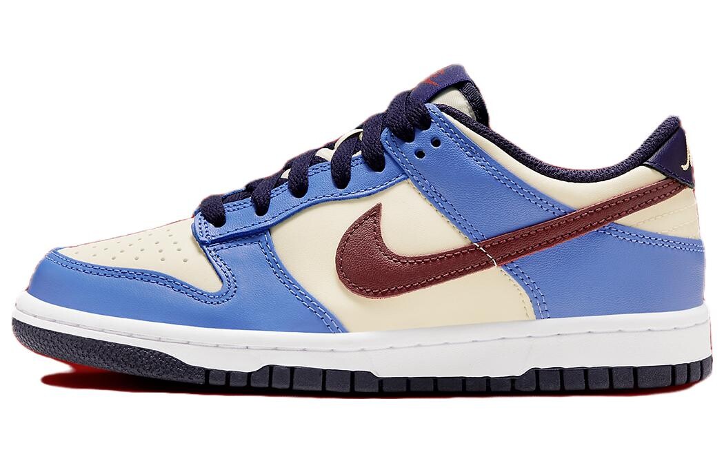 

Кроссовки для скейтбординга Nike Dunk Low женские, Синий/Бежевый/Красный