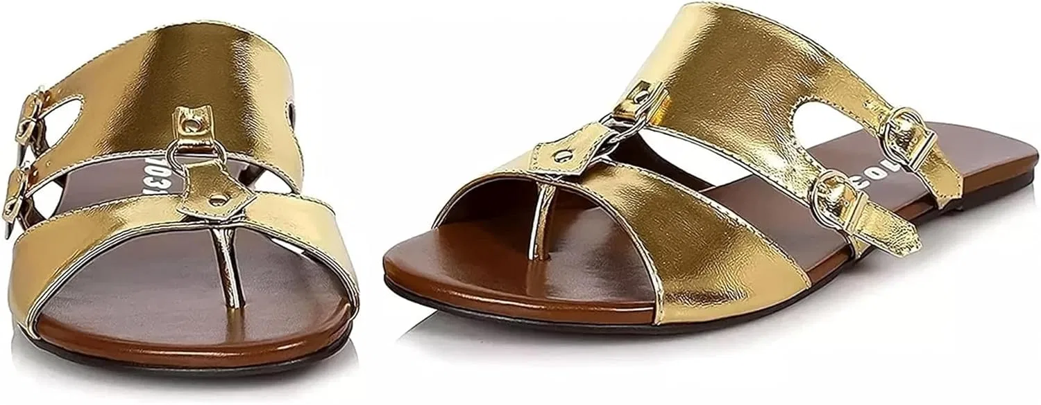Мужские сандалии-гладиаторы Ellie Shoes Sparta Flat Gladiator на Хэллоуин, Gold