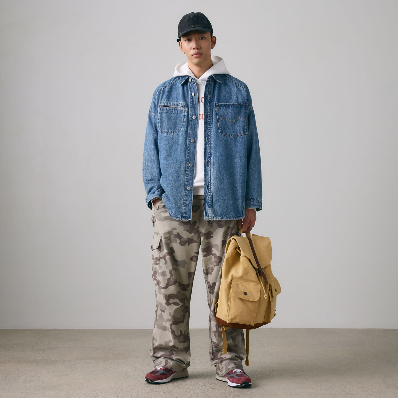 

Мужские брюки-карго Baggy Field Levi's, Bader Camo - Brown