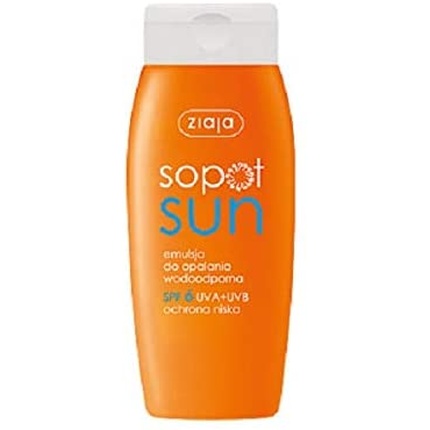 

Sopot Sun Водостойкий солнцезащитный лосьон Spf 6 UVA UVB с низкой защитой 150 мл, Ziaja