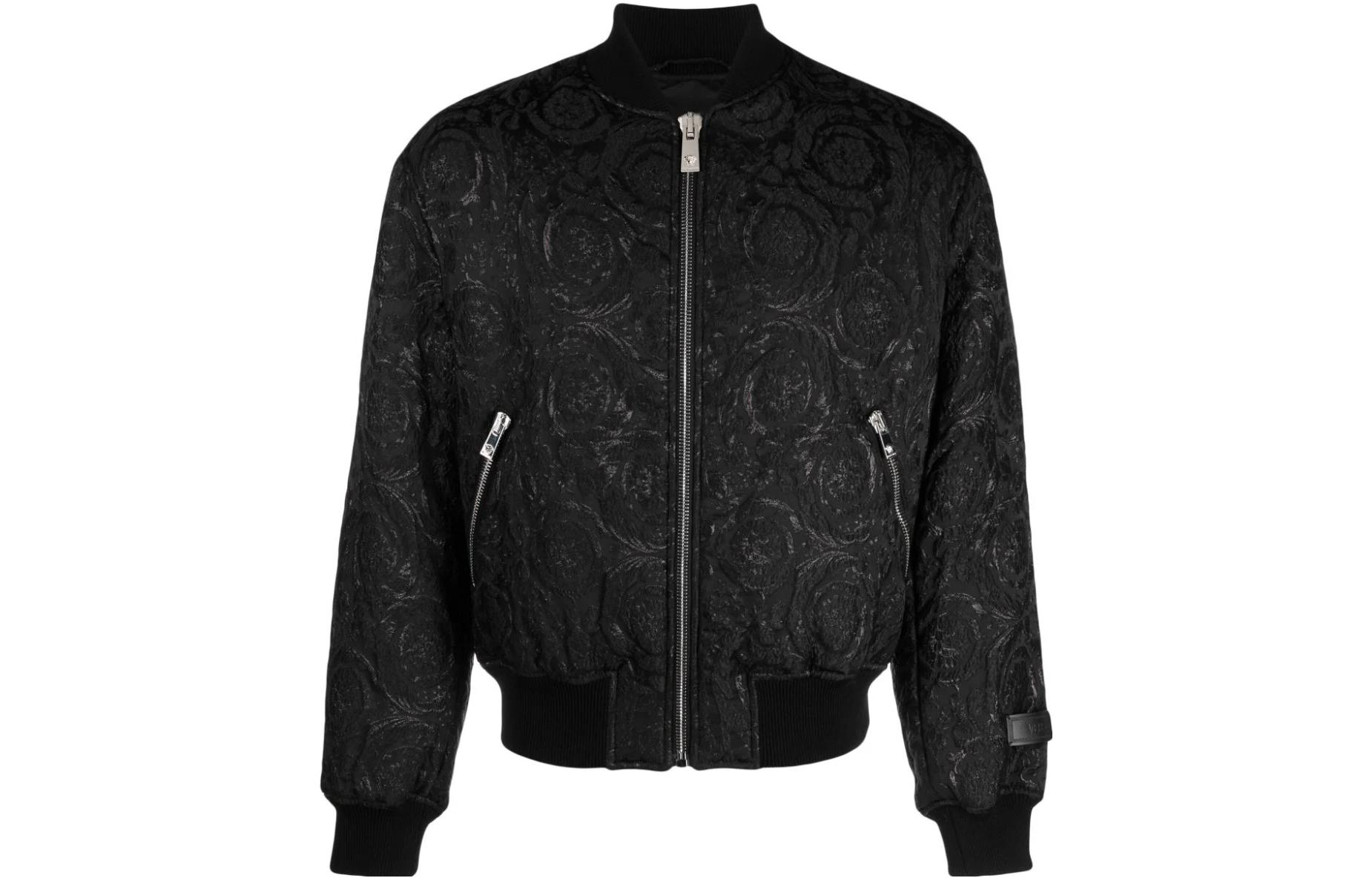 

VERSACE Барокко куртка-бомбер на молнии, Black