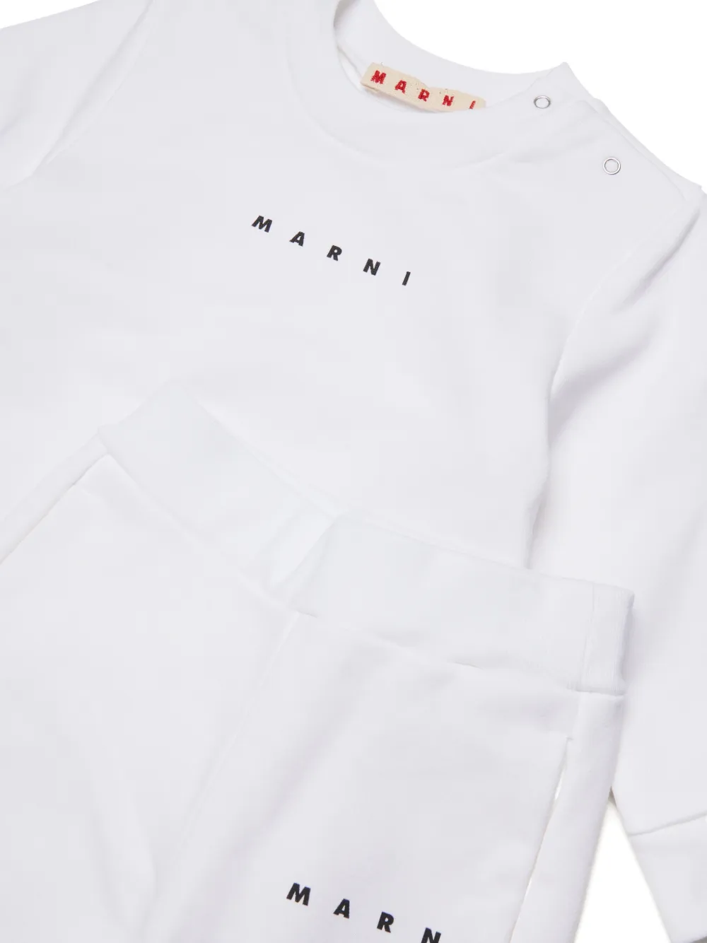 Спортивный костюм с логотипом Marni Kids, белый — фото 3