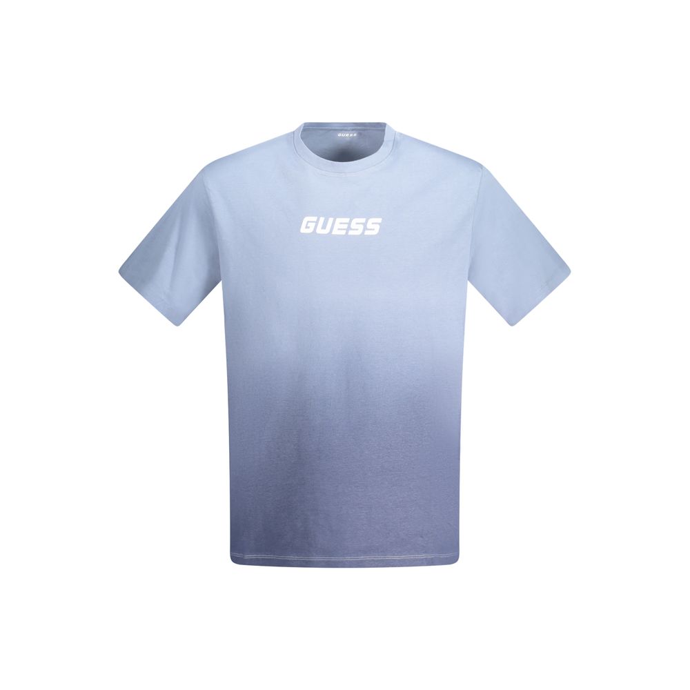 

Синяя хлопковая футболка Guess Shoes