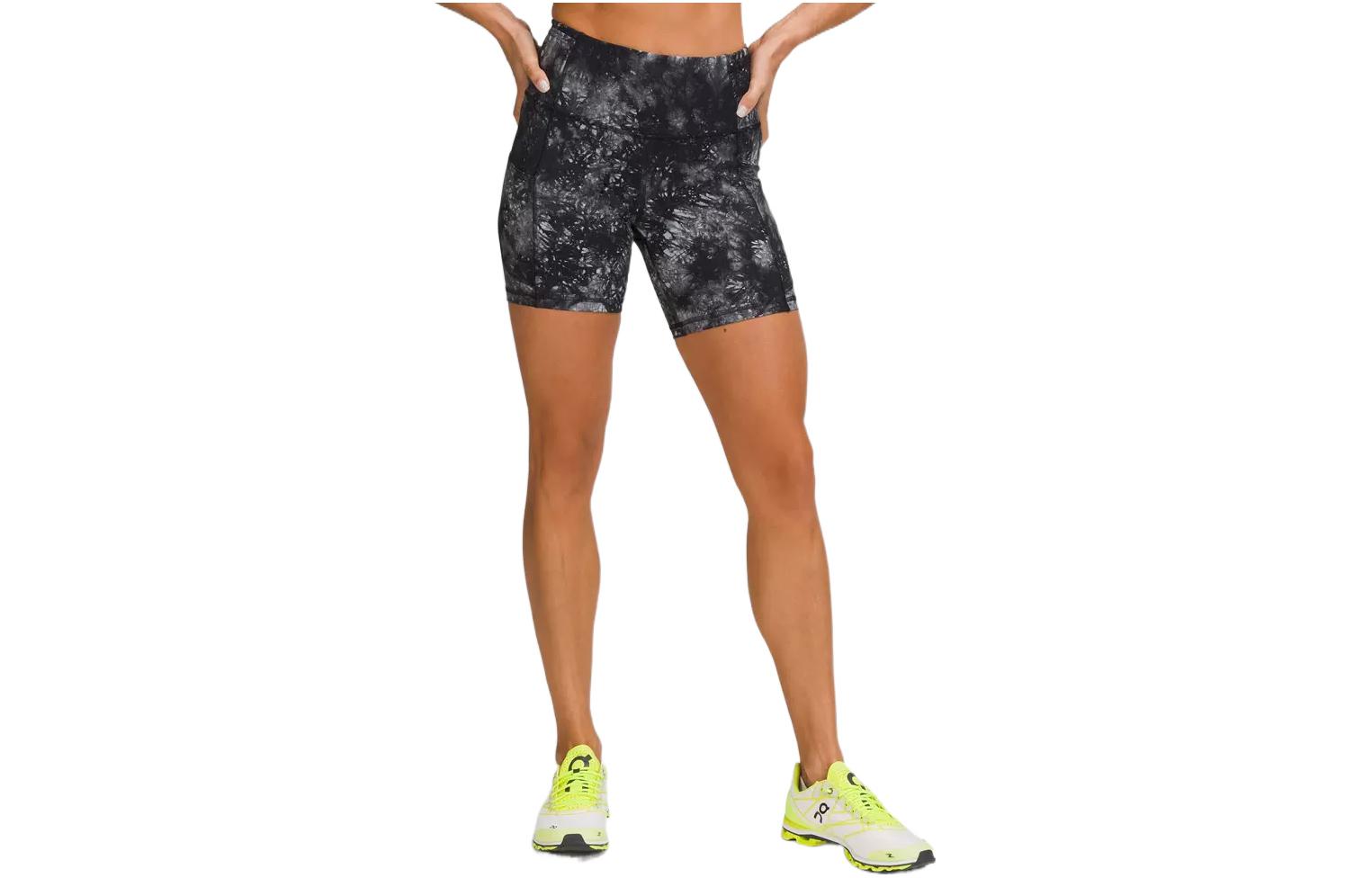 

Быстрые и свободные повседневные шорты женские Lululemon, Масляная живопись Размытый синий/CBMI