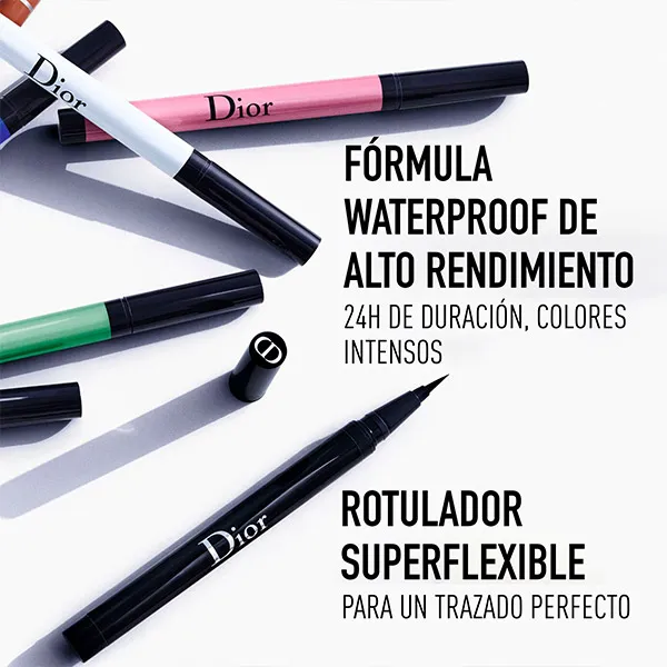 Водостойкий жидкий маркер для подводки глаз Diorshow On Stage Liner Dior, цвет satin black — фото 4