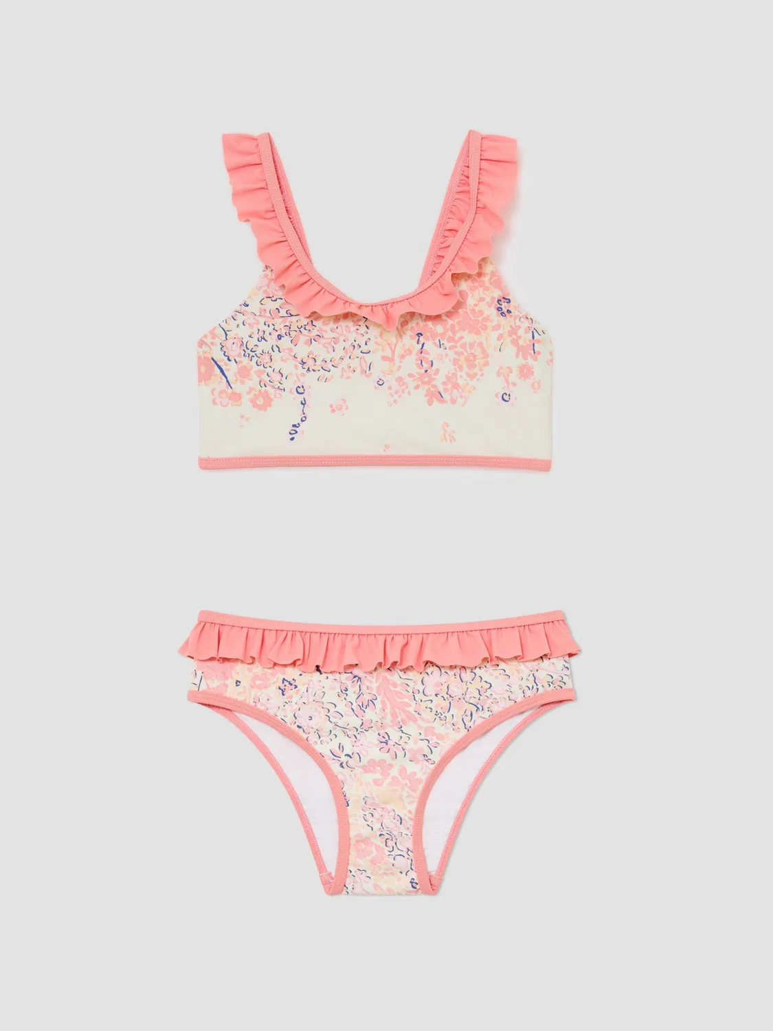 Бикини-сет цветочный принт Zaria Reiss, розовый
