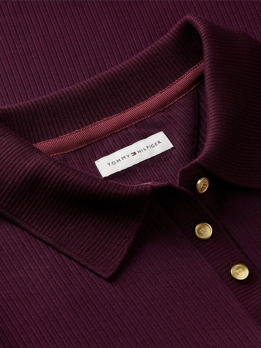 Топ TOMMY HILFIGER цвета карминно-красный — фото 3