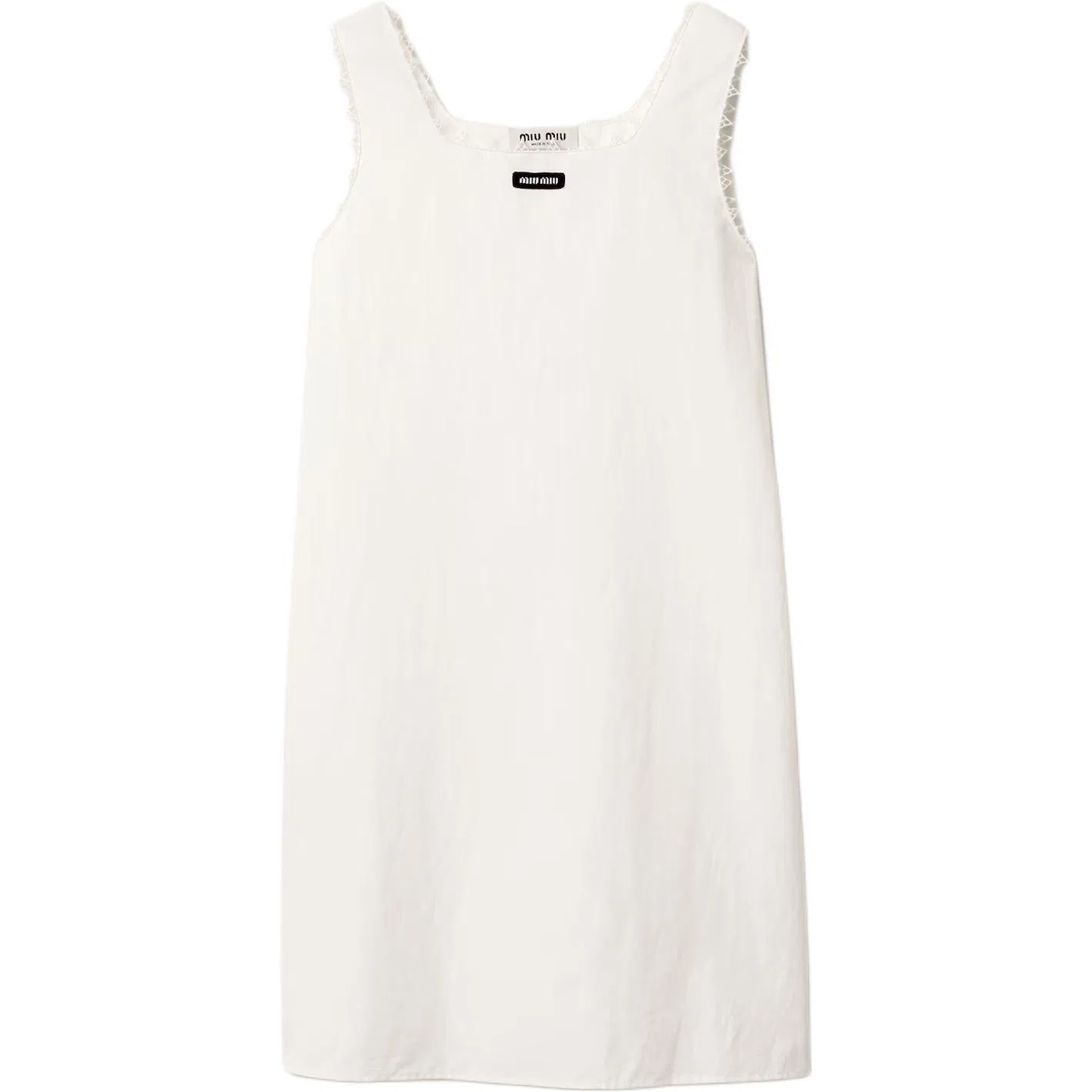 Женское платье без рукавов MIU MIU, White