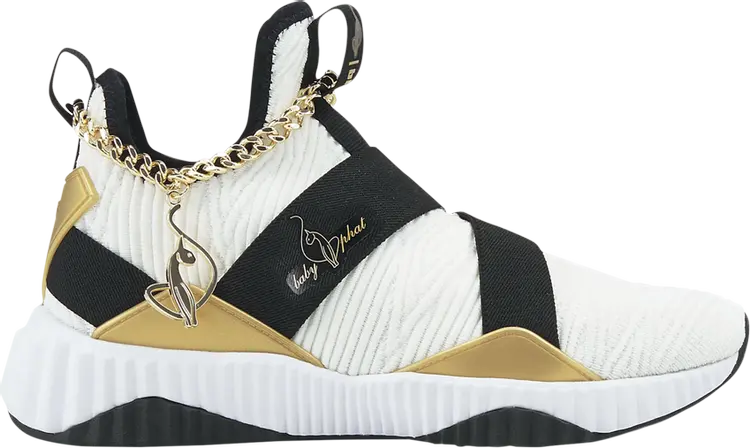 

Кроссовки Puma Baby Phat x Wmns Defy Mid White Black Gold, белый