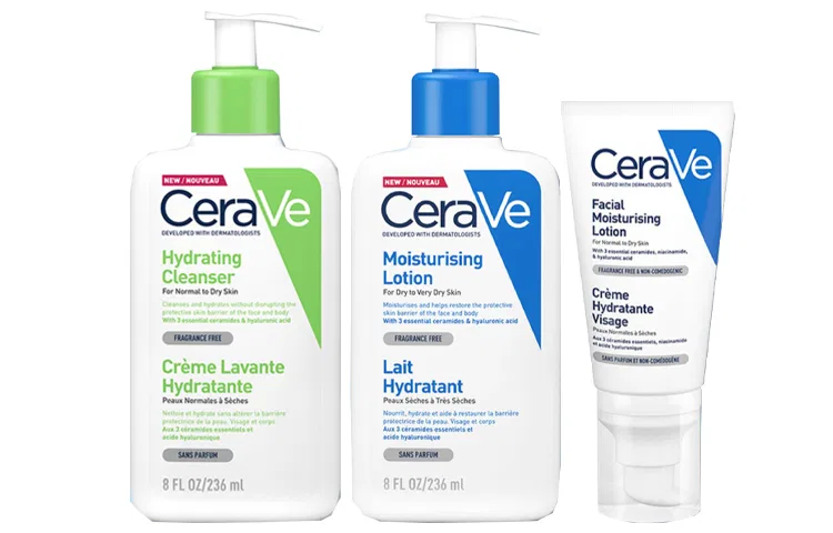 Набор средств для ухода CeraVe, 236мл+236мл+52мл