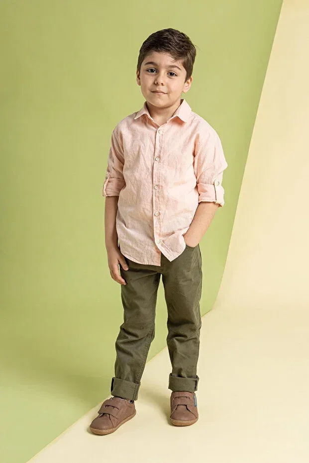 Детские туфли для мальчиков на липучке Smart walker casual Hopfrög, Brown Oak — фото 3