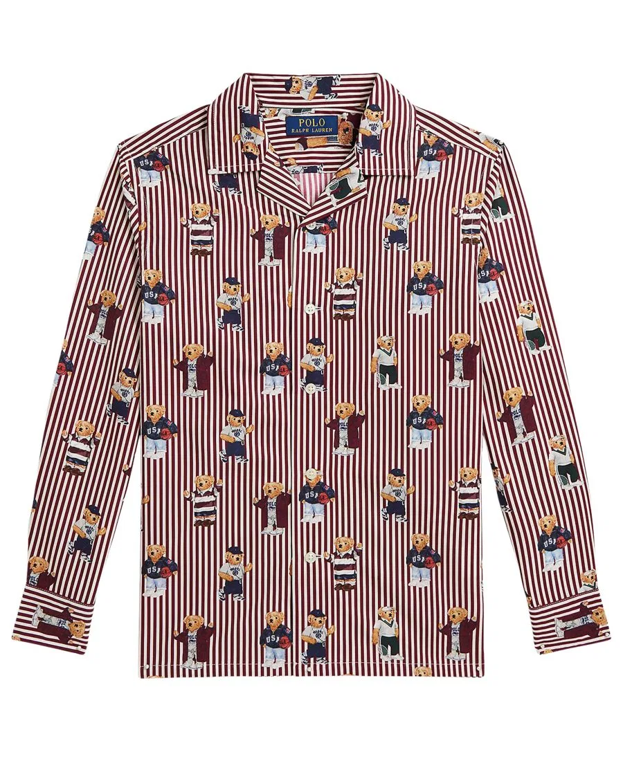 Рубашка с длинным рукавом с принтом Polo Bear Polo Ralph Lauren, Bear Stripe — фото 4