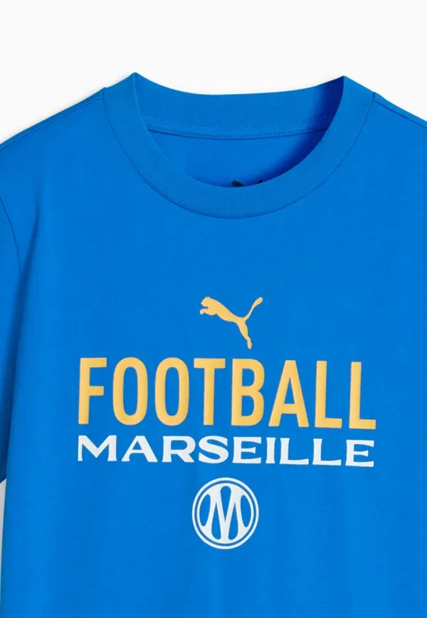 Футболка с принтом Olympique de Marseille T-shirt Puma, Team Royal-White, белый — фото 3