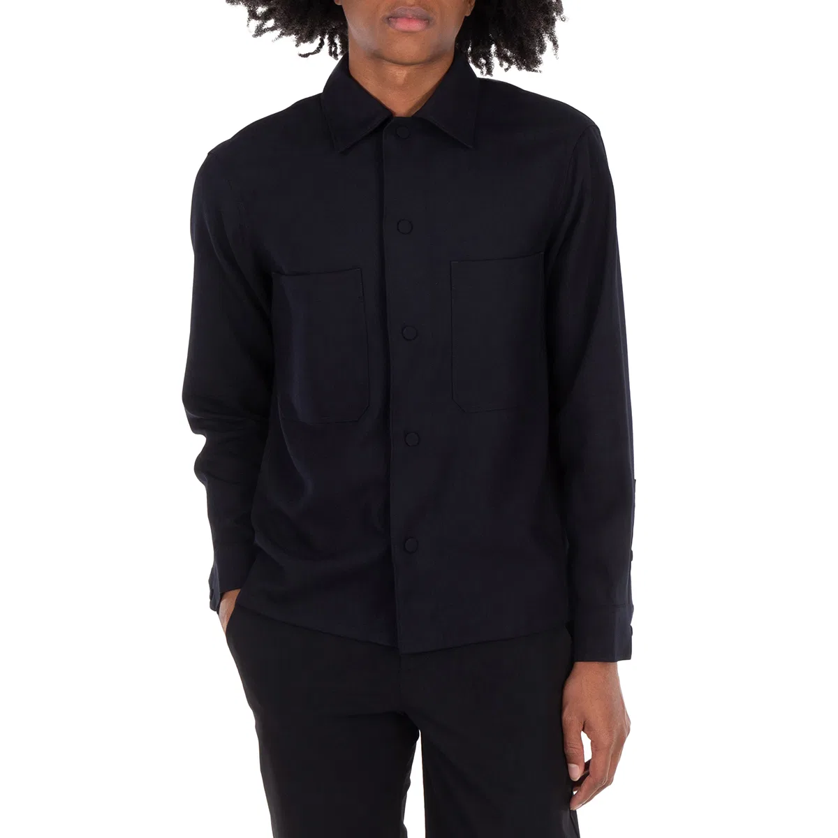 Рубашка с длинным рукавом Patch Pockets Emporio Armani, Blu Navy