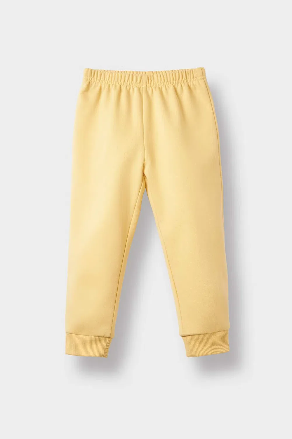 Комплект из футера с мягким начесом внутри, модель Sweatshirt Sweatpants, Defacto, желтый — фото 2
