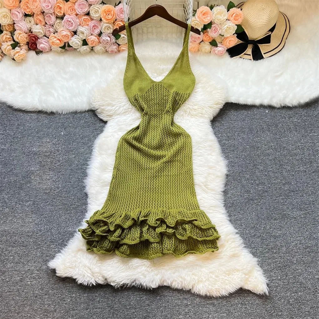 Женское летнее платье с цветочным принтом Knitted, Army En8 — фото 2