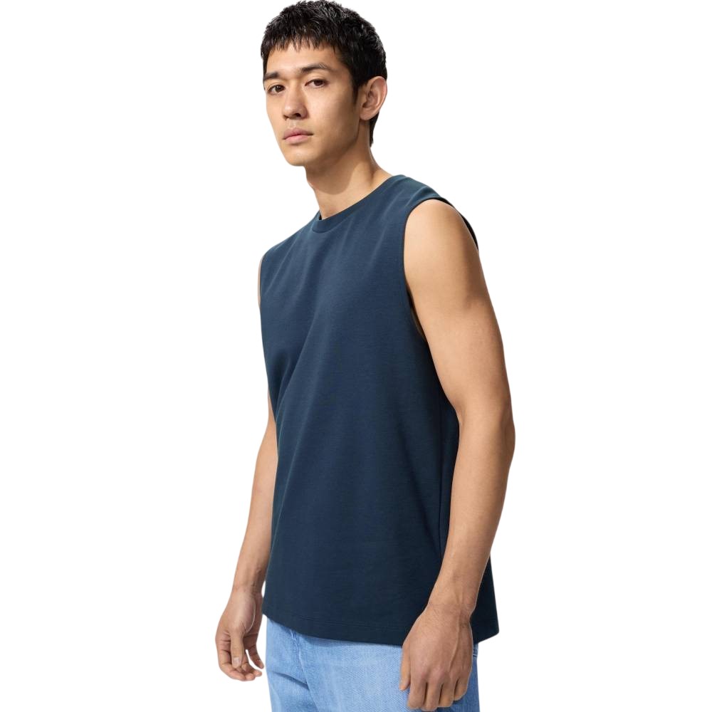 Футболка Uniqlo AIRism Cotton Sleeveless Unisex, 68 синий