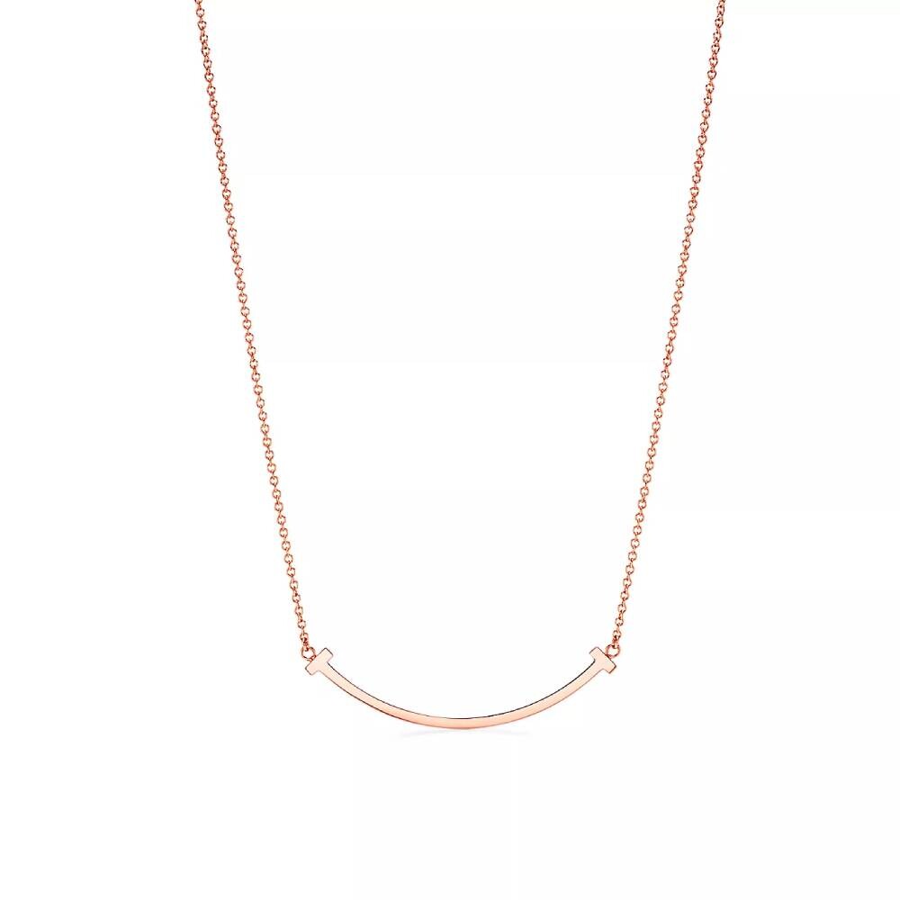 Кулон с цепочкой Tiffany & Co. Smile Small, розовое золото — фото 2