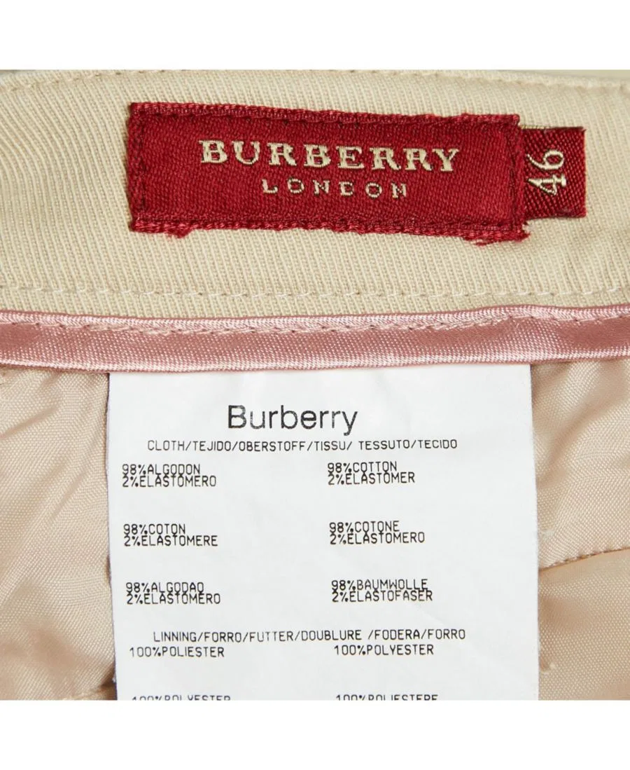 Женские брюки из габардина с застежкой-молнией Burberry, Beige — фото 4