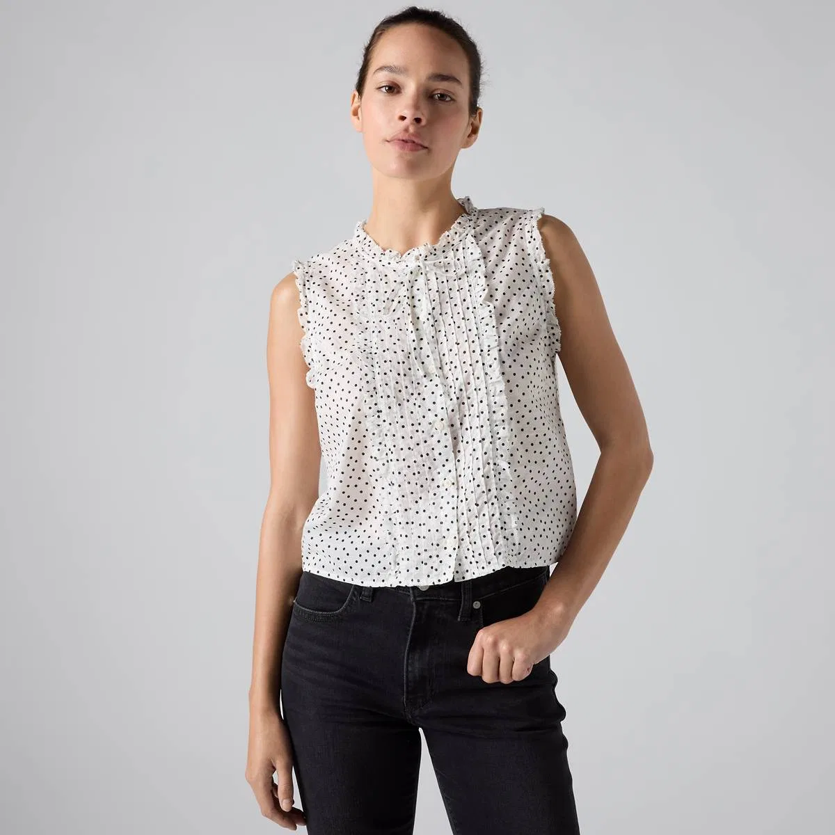 Узкая блузка Шелби Levi's, Tovi Dot Egret - White