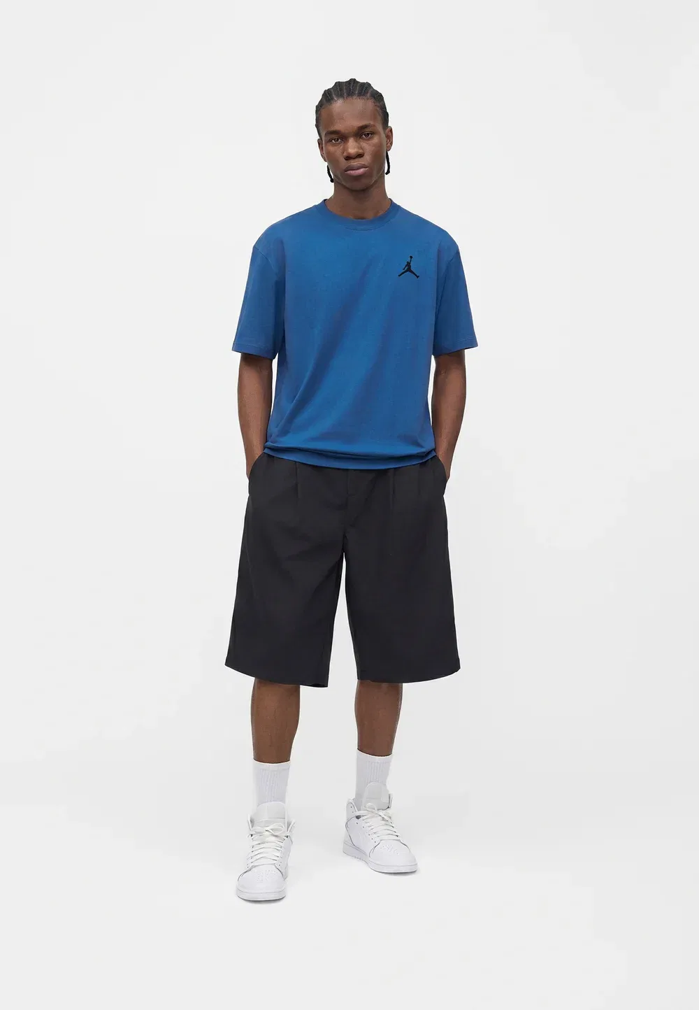 Футболка Jumpman Crew - базовая модель Jordan, True Blue/Black — фото 2