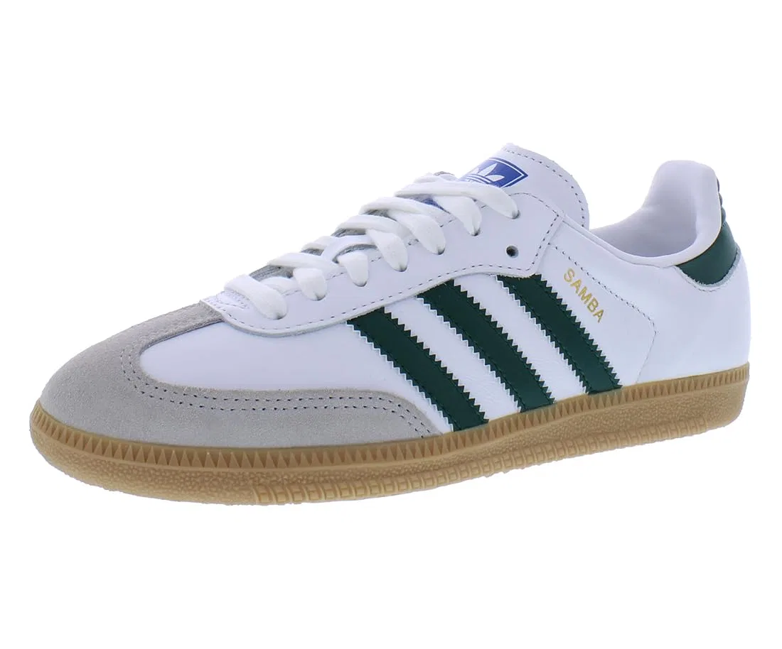 Детские кроссовки с замшевой подкладкой Adidas Samba Og, White Black Grey