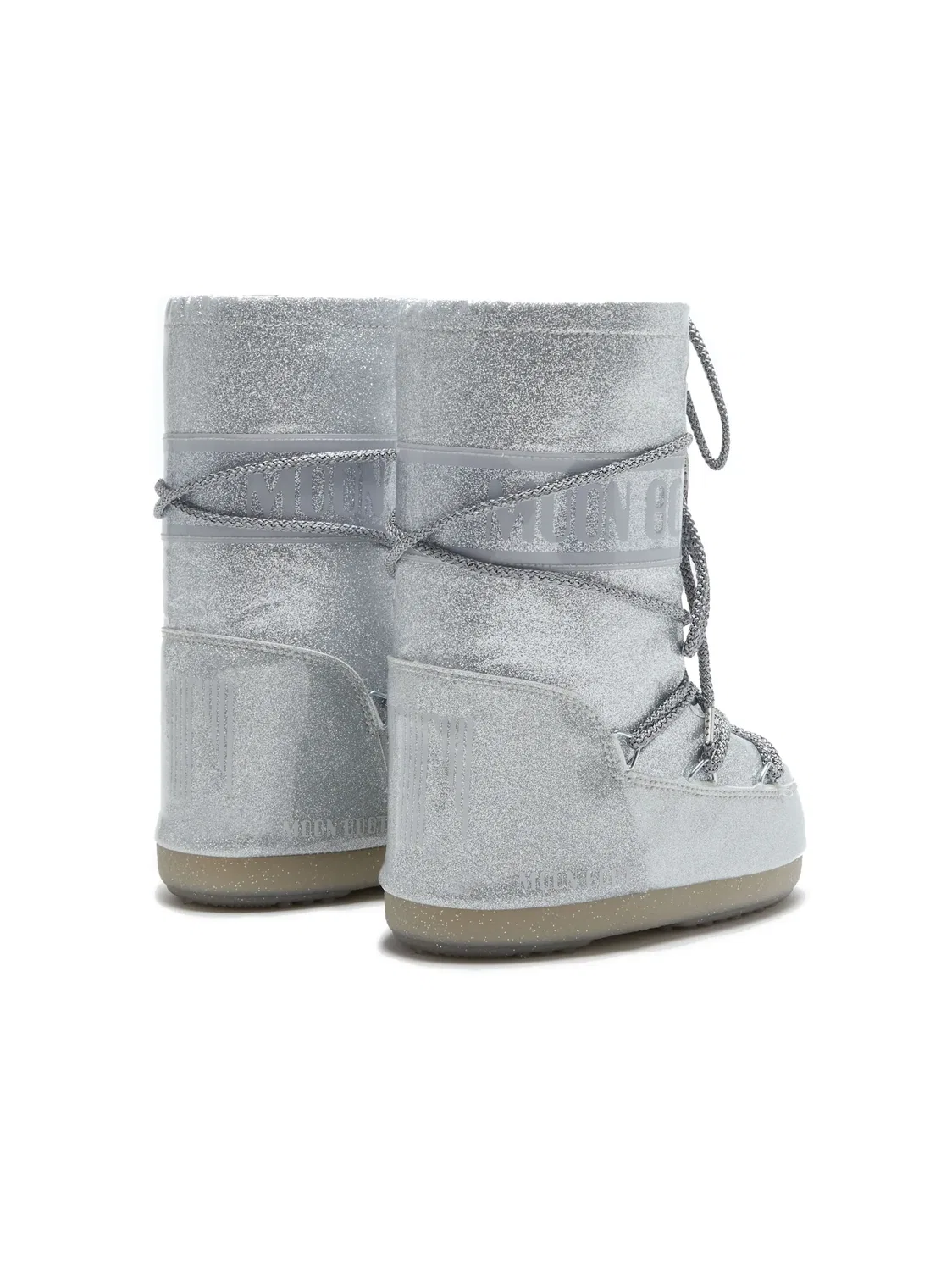 Детские Снежные Боты Icon Junior с Блестками Moon Boot, серебристый — фото 2