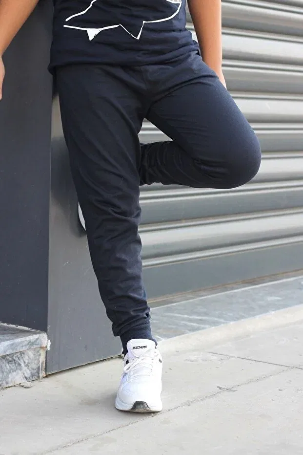 Детские спортивные штаны для мальчиков с карманами Çiggo Kids, Navy Blue — фото 4