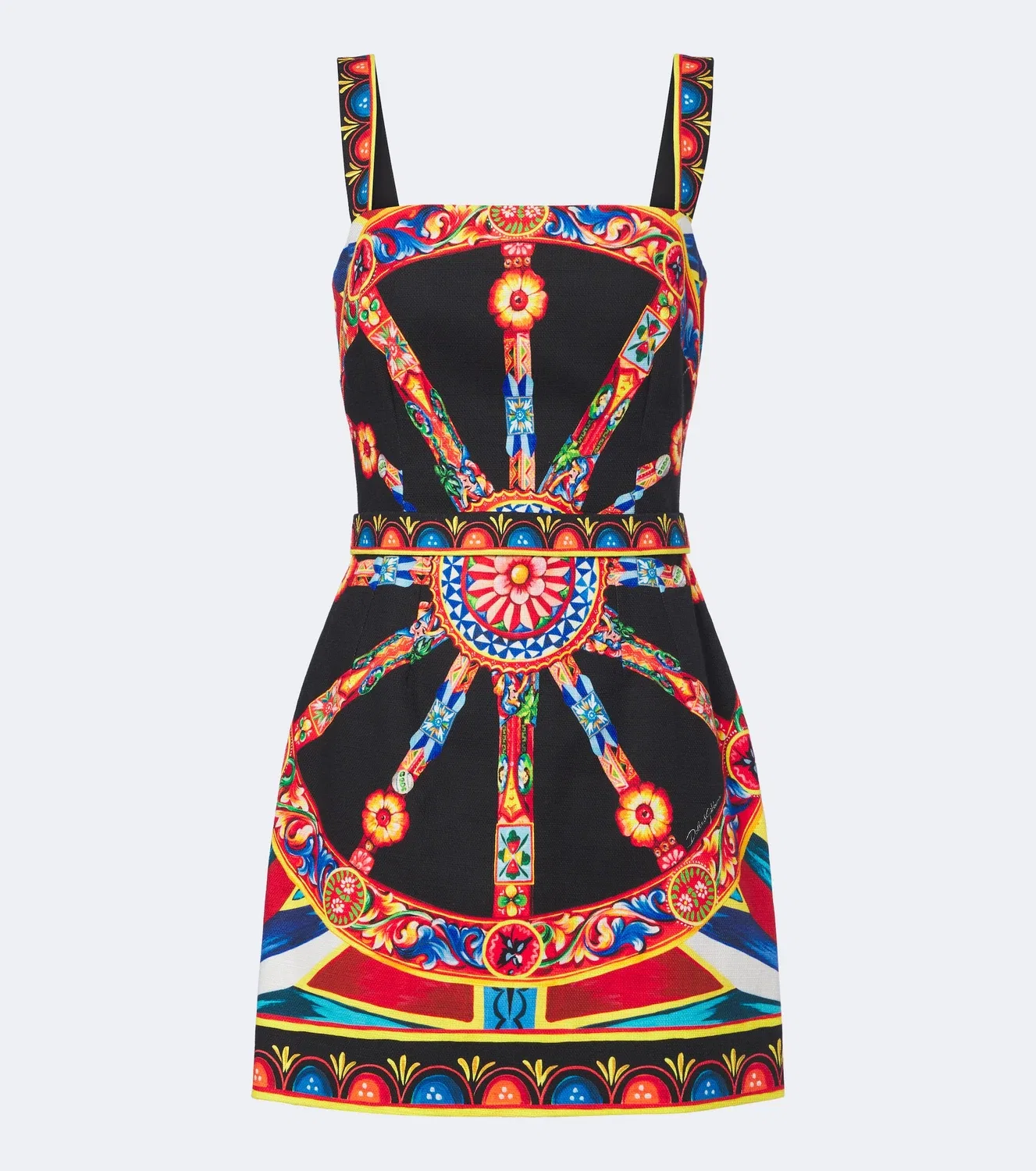 Мини-платье Carretto из хлопка Dolce & Gabbana, белый