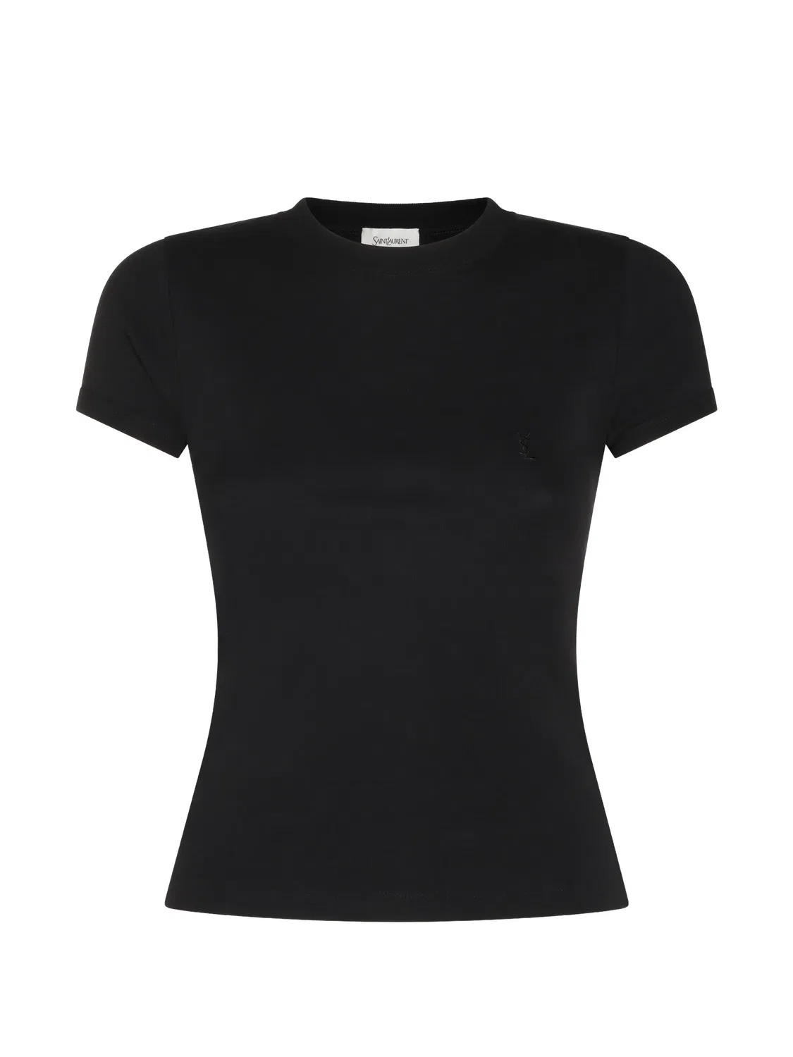 Футболка Cassandre с вышивкой Saint Laurent, черный