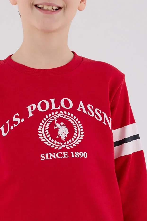 Детский комплект спортивного костюма для мальчиков U.S. Polo Assn., Red — фото 4