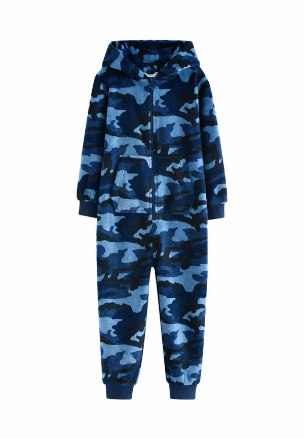 Пижама флисовая All in one-regular fit Next Navy Blue Camouflage, темно-синий