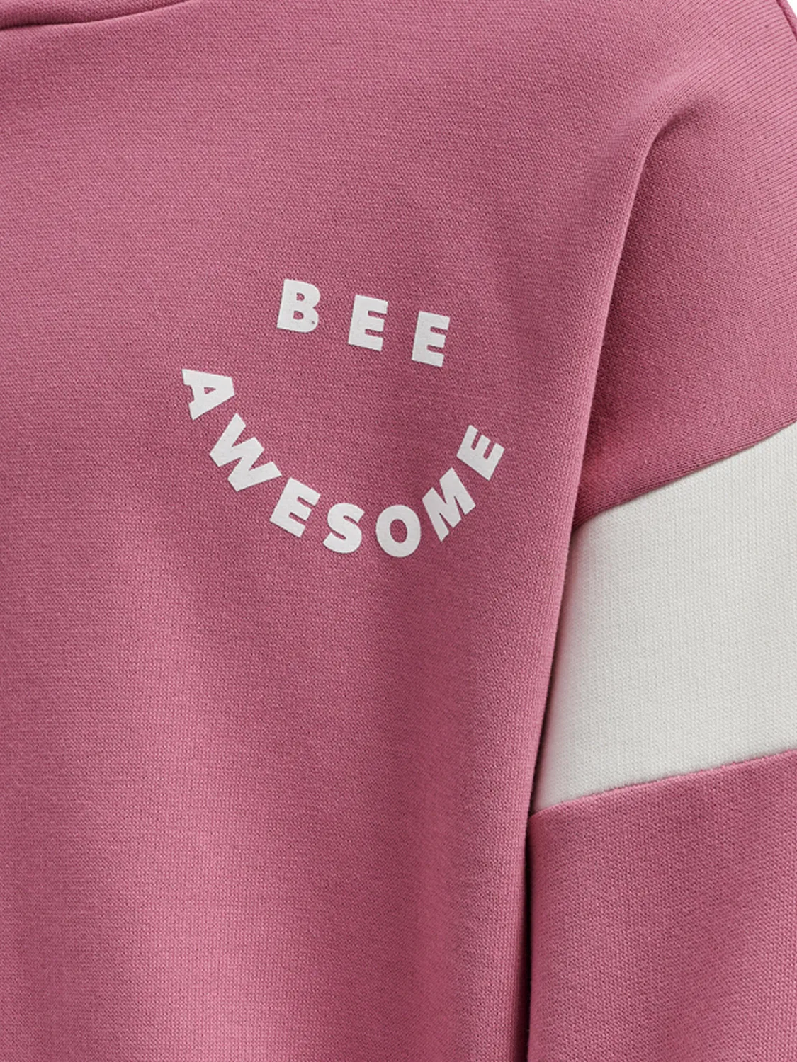 Детское худи с принтом Hmloptimism Hummel, Rosa / Lotuspink / Hellrosa — фото 3